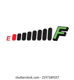 Vector illustration, fuel indicator icon. two tone color