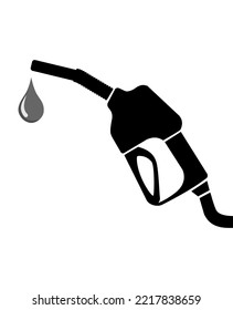 Vector illustration of fueling nozzle gasoline, diesel, gas icon on white background.