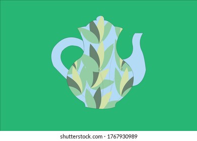 vector illustration of a fug,decorated jar