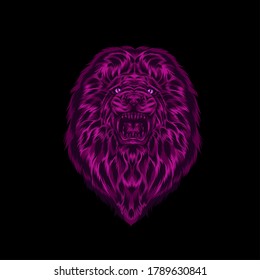 vector illustration of full color lion is perfect for tshirt, tattoo and other designs