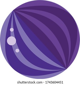 A vector illustration of a full watermelon.