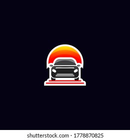 Vector illustration of full-color car graphics both for sticker patterns and others
