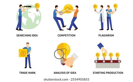 vector illustration fun design concept business ideas collection