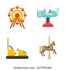 Vector illustration of fun and horse  logo. Set of fun and circus stock symbol for web.
