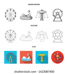Vector illustration of fun and horse  logo. Collection of fun and circus stock vector illustration.