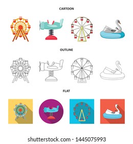 Vector illustration of fun and horse logo. Set of fun and circus stock vector illustration.