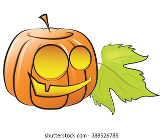 Vector illustration. fun pumpkin decorating for Halloween