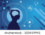 A vector illustration of the function of human brain concept