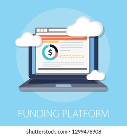 Vector Illustration Funding Platform Money Fund Stock Vector (Royalty ...