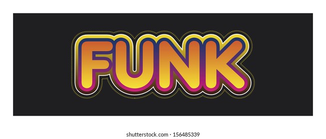 Vector Illustration For A Funk Label