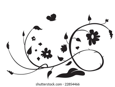 Vector illustration of funky abstract beautiful flower.