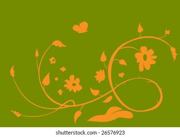 Vector illustration of funky abstract beautiful flower.