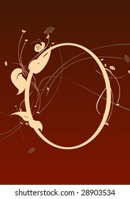 Vector illustration of funky Abstract floral border