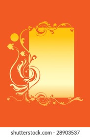Vector illustration of funky Abstract floral border