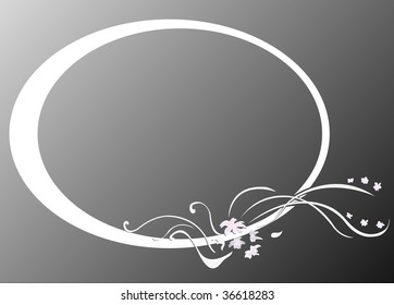 Vector illustration of funky Abstract floral border