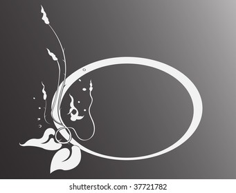 Vector illustration of funky Abstract floral border