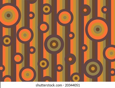 Vector illustration of funky  abstract pattern made of different circles
