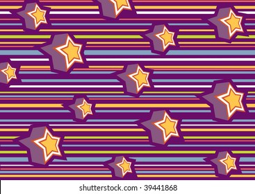 Vector illustration of funky background with cool stars