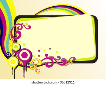 vector illustration of funky banner