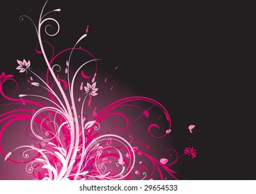 Vector illustration of funky Floral Background