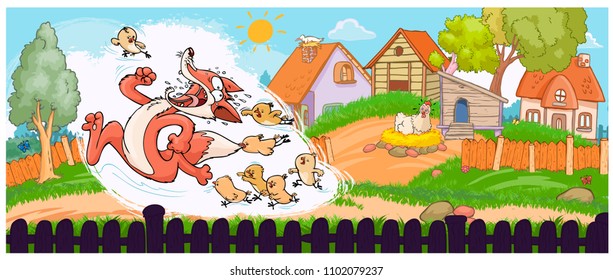 Vector illustration, funny animal postcard, cartoon concept.