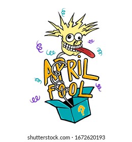 Vector illustration of funny april fool's day