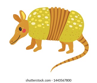 Vector illustration of Funny armadillo cartoon  - flat coloring style - cute Vector illustration for children

Adorable Pleistocene Animal Character 