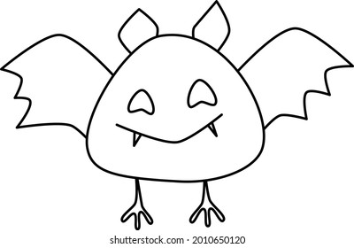 vector illustration of a funny bat clipart