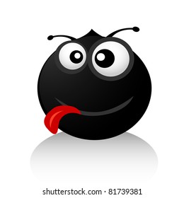 Vector illustration of funny beetle