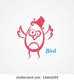 Vector illustration of funny birds