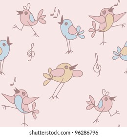 vector illustration of funny birds