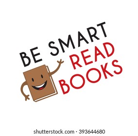 Vector illustration of funny book character isolated on white