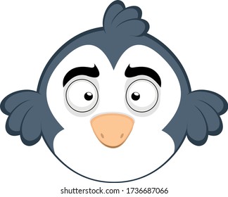 Vector illustration of a funny cartoon bird