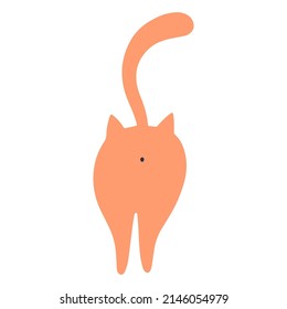Vector illustration of a funny cartoon cat