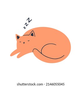 Vector illustration of a funny cartoon cat