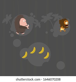 Vector illustration of a funny, cartoon character.