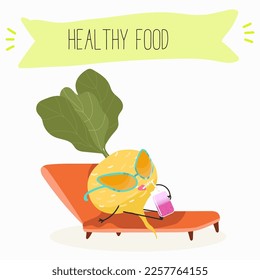 Vector Illustration with funny cartoon characters swede, rutabaga, turnip. Funny and healthy food. Vitamins, cute face food, ingredients, vegetarian, vector cartoon, antioxidant.