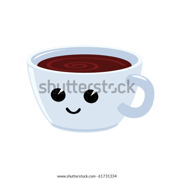 Vector Illustration Funny Cartoon Coffee Cup Stock Vector (Royalty Free ...