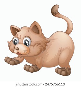 Vector Illustration of Funny Cat