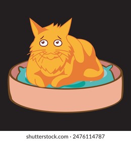 Vector Illustration of Funny Cat