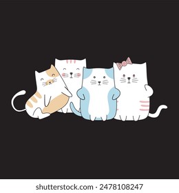 Vector Illustration of Funny Cat