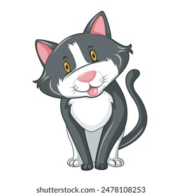 Vector Illustration of Funny Cat