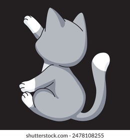 Vector Illustration of Funny Cat
