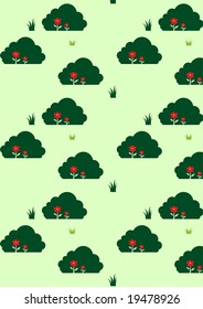 vector illustration of funny children's flowers Pattern - can be used for scenery of a fabric, clothes and T-shorts for kids