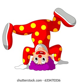 vector illustration of Funny clown cartoon