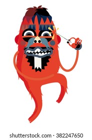 Vector illustration of funny cute monsters 