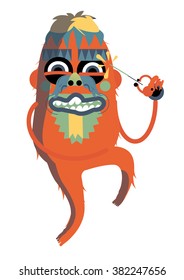 Vector illustration of funny cute monsters 