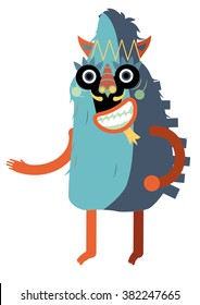 Vector illustration of funny cute monsters 