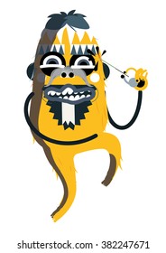Vector illustration of funny cute monsters 