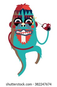 Vector illustration of funny cute monsters 